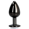 Ouch! Bijou anal Round Gem L 8 x 4cm Noir-Transparent
